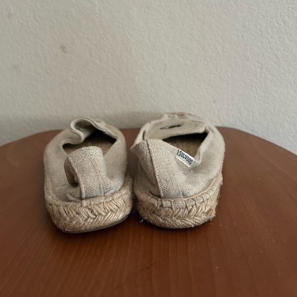 Soludos Women's Jason Polan Wink Espadrilles Cream Cotton Canvas Jute Sz 8 Woven - Picture 9 of 13